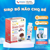 Siro Bổ Não Cho Bé Kids Brain Gold An Châu - Bổ Sung DHA, Choline Giúp Bé Học Tốt Nhớ Lâu (20 Gói)