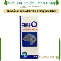 Siro bổ não Smaso Citicolin 500mg/5ml 60ml Mediplantex tăng cường trí nhớ f