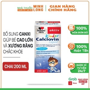 Siro bổ sung canxi DoppelHerz 200ml cho bé từ 3 tuổi