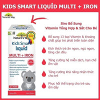Siro Bổ Sung Sắt Và Multi Vitamin Cho Bé Nature's Way Kids Smart Liquid Multi + Iron Hỗ Trợ Tăng Đề Kháng Cho Bé 200ml