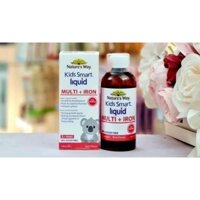 Siro Bổ Sung Sắt Và Multi Vitamin Cho Bé Nature's Way Kids Smart Liquid Multi + Iron Hỗ Trợ Tăng Đề Kháng Cho Bé 200ml