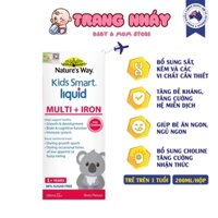 Siro Bổ Sung Sắt Và Multi Vitamin Cho Bé Nature's Way Kids Smart Liquid Multi + Iron Hỗ Trợ Tăng Đề Kháng Cho Bé 200ml..