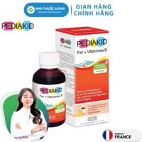 Siro Bổ Sung Sắt Và Vitamin B Cho Bé Pediakid Fer + Vitamines B Giúp Bổ Máu, Giảm Mệt Mỏi, Tăng Hấp Thu 125ml