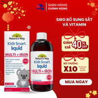 Siro Bổ Sung Sắt Và Vitamin Cho Bé Nature's Way Kids Smart Liquid Multi + Iron, Úc (200ml) Tăng đề kháng