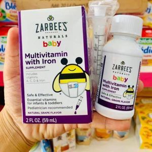 Siro bổ sung sắt vị nho zarbee's multivitamin and iron