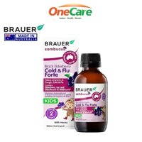 Siro Brauer Black Elderberry Cold & Flu Forte 100ml - Hỗ trợ tăng cường miễn dịch cho bé