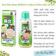 Siro Bufferin màu xanh lá trị sổ mũi 120ml cho trẻ từ 3 tháng