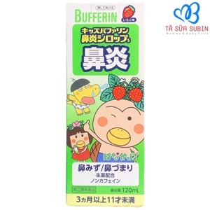 Siro Bufferin màu xanh lá trị sổ mũi 120ml cho trẻ từ 3 tháng