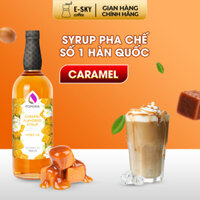 Siro Caramel Pomona Caramel Syrup Nguyên Liệu Pha Chế Hàn Quốc Chai Thủy Tinh 1 Lít