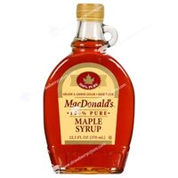 Siro Cây Lá Phong MacDonald’s Grade A Amber Color, Rich Taste 100% Pure Maple Syrup, Chai 370 mL (12.5 Fl. Oz.)