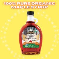 Siro Cây Phong 100% Pure Organic Maple Syrup, Grade A, Amber Color, Rich Taste