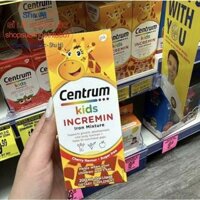 Siro centrum kids incremin iron mixture 200ml úc, giúp ăn ngon miệng hấp thu tốt hơn cho trẻ biếng ăn từ 6 tháng tuổi