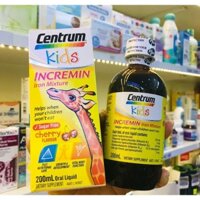 Siro Centrum Kids Incremin Iron Mixture, Úc (200ml) giúp ngon miệng cho trẻ biếng ăn từ 6 tháng  - hàng Air Úc