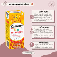 Siro Centrum Kids Incremin Iron Mixture vị Cherry 200ml