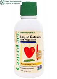 Siro ChildLife Calcium & Magnesium cho trẻ từ 6 tháng tuổi