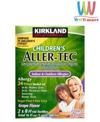 Siro chống dị ứng trong vòng 24h Kirkland Signature Children’s Aller-Tec (2 tuổi trở lên) 2 x240ml
