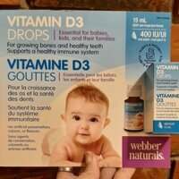Siro D3 Cho Trẻ Em Và Người Lớn Webber Naturals 400IU Của Canada