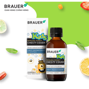Siro đặc trị ho có đờm - Brauer kids manuka honey chesty