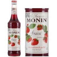 Siro dâu Monin Fraise Strawberry Pháp chai thủy tinh 700ml