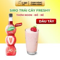 Siro Dâu Tây Freshy Strawberry Syrup Nguyên Liệu Pha Chế Trà Sữa Chai 710ml