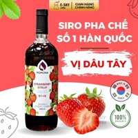 Siro Dâu Tây Pomona Strawberry Syrup Nguyên Liệu Pha Chế Hàn Quốc Chai Thủy Tinh 1 Lít