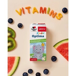 Siro Doppelherz Kinder Optima Vitamin tổng hợp cho trẻ biếng ăn, kém hấp thu