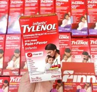 Siro giảm đau hạ sốt cho bé Tylenol Infants' Liquid Medicine with Acetaminophen Pain + Fever Relief Dye Free Cherry 1Oz 30ml