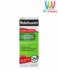Siro giảm ho, đau ngực Robitussin Cough+Chest Congestion DM MAX 237ml