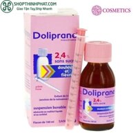 Siro hạ sốt của Pháp Doliprane 2.4% Sans Sucre 100ml