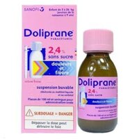 Siro hạ sốt Doliprane 2,4% Pháp 100ml cho bé từ 3-26kg