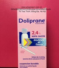 SIRO HẠ SỐT, GIẢM ĐAU DOLIPRANE 100ML ( GỐC PARACETAMOL) 2,4% – PHÁP