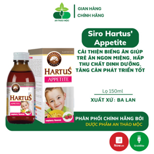 Siro hartus appetite 150ml – tăng khả năng hấp thu giúp bé ăn ngon