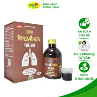 Siro Hen trẻ em PQA dùng cho bé ho, viêm phế quản, khò khè, hen phế quản (Hộp 250ml)