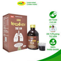 Siro Hen Trẻ Em PQA dùng cho bé ho, viêm phế quản, khò khè, hen phế quản (Hộp 250ml)