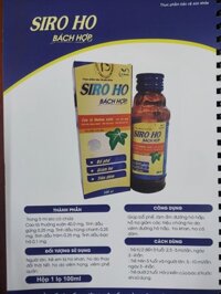Siro Ho Bách Hợp Chai 100ml Thành Công