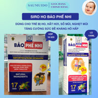 siro ho bảo phế nhi giúp dịu ho, long đờm, tăng cường sức đề kháng cho trẻ