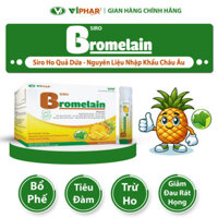 Siro ho Bromelain cho bé giúp giảm ho, đau rát họng, thảo dược an toàn, vị ngon, Viphar|H.60 gói 5ml