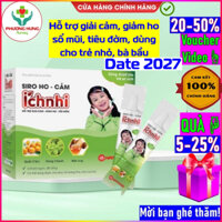 Siro ho cảm Ích Nhi hỗ trợ giải cảm, giảm ho, sổ mũi, tiêu đờm, dùng cho trẻ nhỏ, bà bầu-Hộp 30 gói