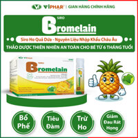 Siro Ho Cho Bé Bromelain Viphar, Cho Trẻ Từ 6 Tháng Tuổi, Giúp Giảm Ho, Đau Rát Họng, Hộp 60 Gói 5ml