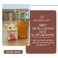 Siro ho húng chanh quế xuyên bối mẫu - homemade - 150ml