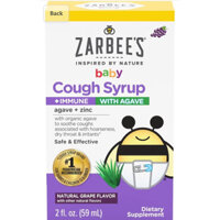 Siro ho tiêu đờm tăng đề kháng + kẽm Zinc Zarbee's Baby Cough Syrup cho trẻ sơ sinh 59ml.