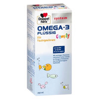 Siro hỗ trợ phát triển trí tuệ, thông minh Omega - 3 [ NỘI ĐỊA ĐỨC ] Doppelherz Omega 3 Flussig Family 250ml