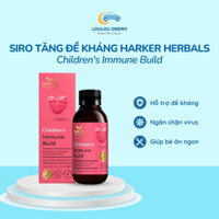 Siro hỗ trợ tăng đề kháng Harker Herbals hồng vị mâm xôi Harker Immune Build hỗ trợ bé ăn ngon