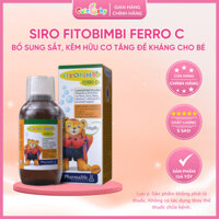Siro Kẽm Sắt Song Hành FITOBIMBI FERRO C Bổ Sung Sắt, Kẽm Hữu Cơ Cho Bé Chai 200ml