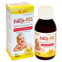 Siro KidCa-FOS – Bổ sung Canxi, Vitamin D3 và FOS giúp trẻ phát triển chiều cao, răng và xương chắc khỏe (Lọ 100ml)