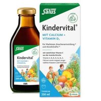 Siro Kindervital Bio bổ sung Canxi và Vitamin D3, 250ml