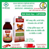 Siro Lipofez Oral Syrup Bô Sung Sắt Và Các Loại Vitamin Cho Bé Hỗ Trợ Giảm Nguy Cơ Thiếu Máu_Lọ 150ml