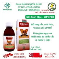 Siro Lipofez Oral Syrup Bô Sung Sắt Và Các Loại Vitamin Cho Bé Hỗ Trợ Giảm Nguy Cơ Thiếu Máu_Lọ 150ml - HN