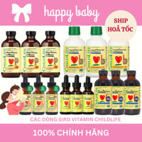 Siro ( Mỹ ) CHILDLIFE MULTIVITAMIN MINERALS / LIQUID CALCIUM / ECHINACEA / FIRST DEFENSE