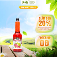 Siro ổi hồng Déli - 1 lít - đậm đặc, thơm ngon chuyên dùng pha chế trà trái cây, soda